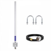 2.4GHz 5.8GHz Dual Band Omni Wifi Antenna,12dBi High Gain,With 50cm Cable For Outdoor Wireless LAN Network,N-Female