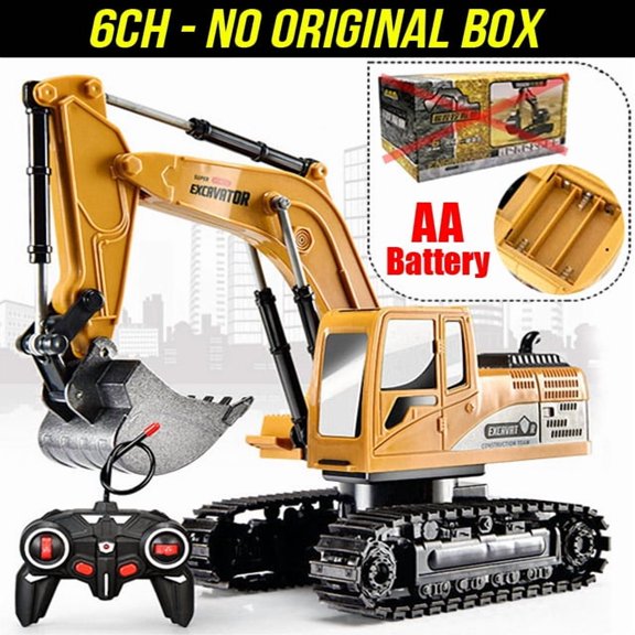 2.4GHz 6 Channel RC Excavator, 1:24 Scale Alloy & Plastic Engineering Vehicle, Ready to Run