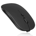 thumbnail image 1 of 2.4GHz & Bluetooth Rechargeable Mouse for Acer Iconia Talk S Bluetooth Wireless Mouse for Laptop / PC / Mac / iPad pro / Computer / Tablet / Android Onyx Black, 1 of 7