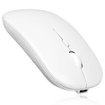thumbnail image 1 of 2.4GHz & Bluetooth Rechargeable Mouse for Realme Narzo 50 Bluetooth Wireless Mouse Designed for Laptop / PC / Mac / iPad pro / Computer / Tablet / Android Pure White, 1 of 7