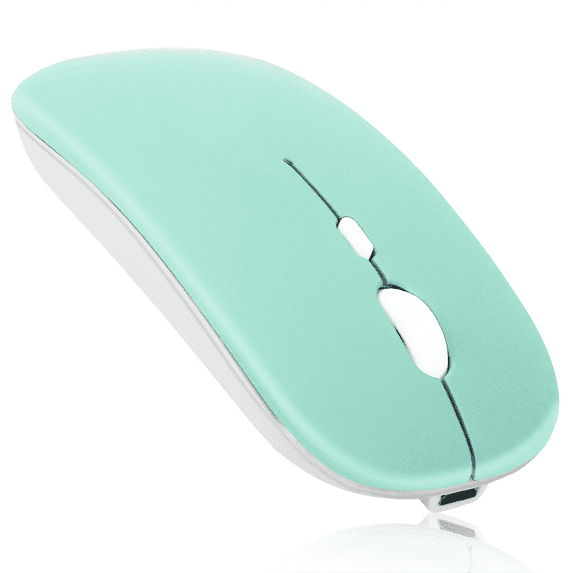 2.4GHz & Bluetooth Rechargeable Mouse for Xiaomi Redmi Note 10 Pro (China) Bluetooth Wireless Mouse for Laptop / PC / Mac / iPad pro / Computer / Tablet / Android Teal