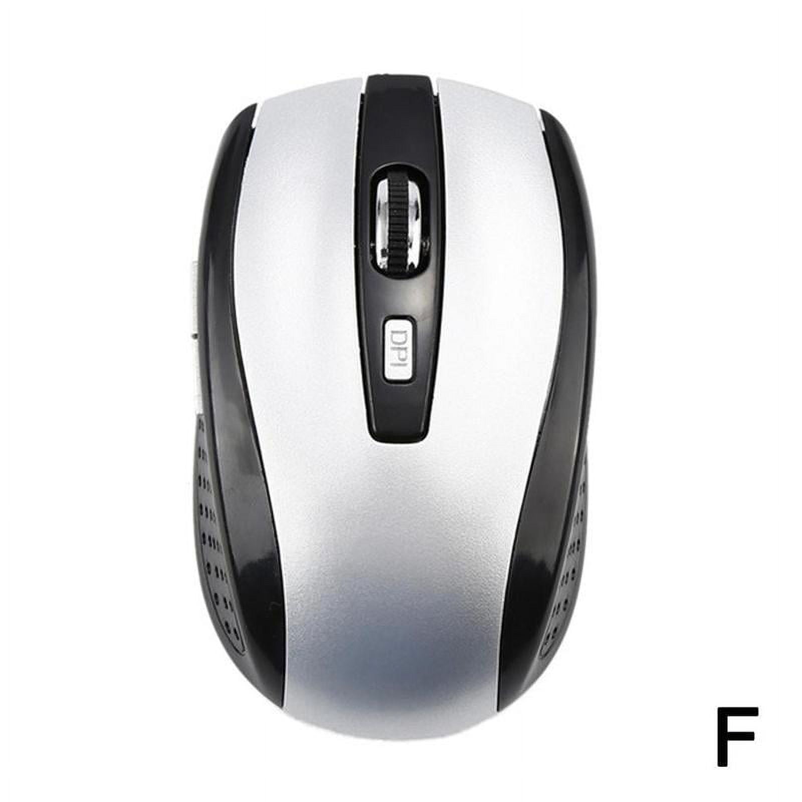 Mouse Ottico Wireless 2.4GHz Con Ricevitore USB Per PC Laptop - 1600 DPI, Colore Rosso