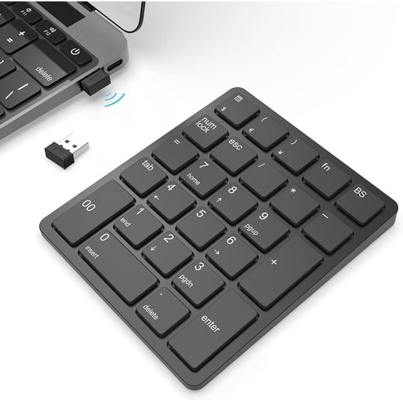 2.4GHz Financial Accounting Number Keyboard Numeric Keypad Rechargeable Wireless Keyboard Digital for Laptop Computer