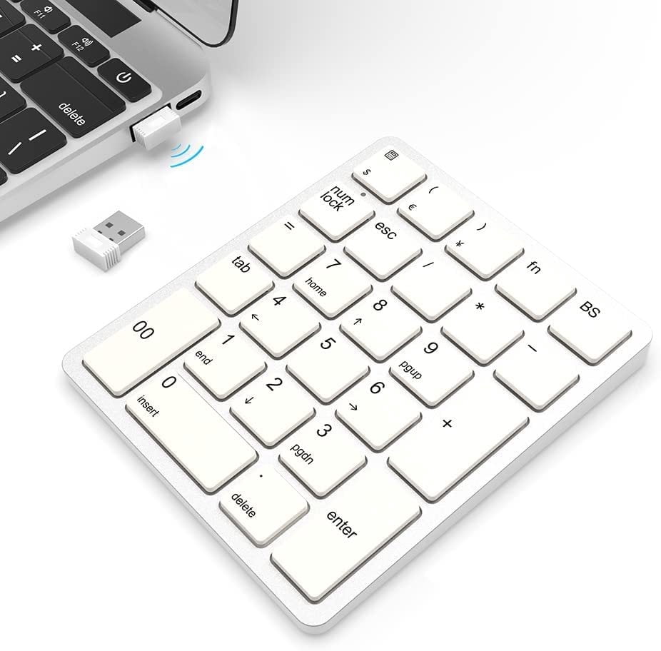 2.4GHz Financial Accounting Number Keyboard Numeric Keypad Rechargeable Wireless Keyboard Digital for Laptop Computer