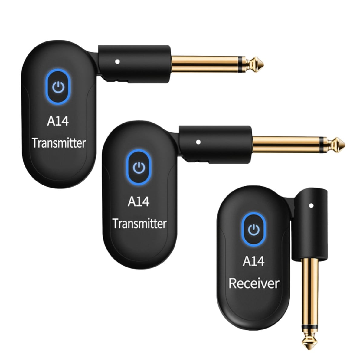 2.4GHz Guitar Wireless System 2 Transmitter 1 Receiver for Electric Guitar Bass