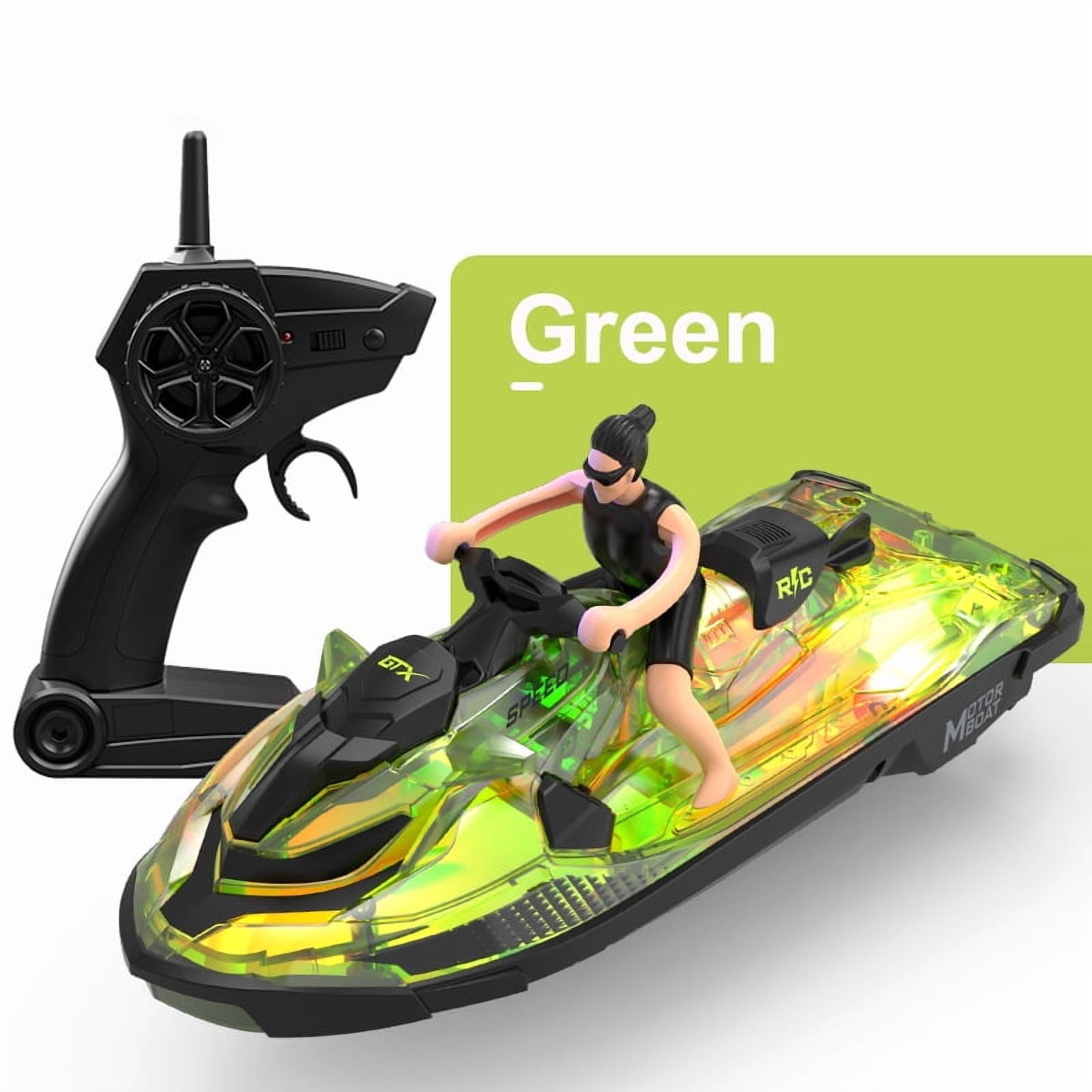RC Boat Funtogether Toys 2.4GHz High Speed Remote Control Racing Ship with Low Battery Alarm for Kids and Adults