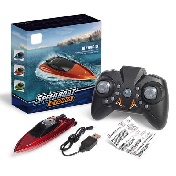 2.4GHz Mini Remote Control RC Boat,High-Speed RC Boat with Dual Motors,360 Rotation Fast RCBoat Toy,Waterproof Fast RCSpeed Boa-t for Pools & Lakes,Summer Water Toys