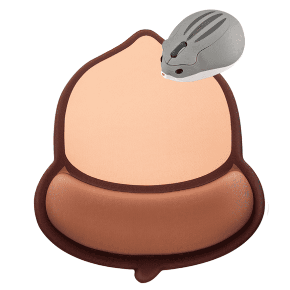 2.4GHz Pink Wireless Mouse 1200DPI Ergonomic Optical USB Mouse Cute Hamster Shape Mice For Kids Laptop PC Gifts with Mouse Pad