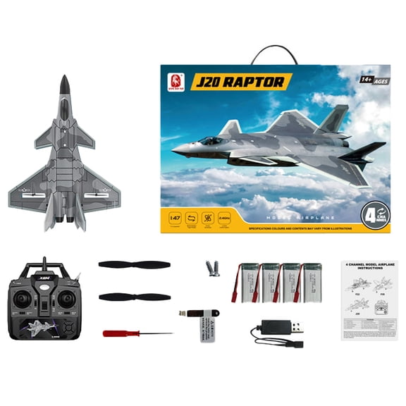 2.4GHz RC J-20 Fighter Jet 4CH EPP Glider 3D/6G