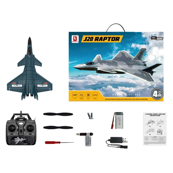 2.4GHz RC J20 Fighter Jet 4CH Fixed Wing Airplane EPP Foam Remote Control Aircraft With 3D And 6G Flight Modes For Outdoor Enthusiasts, BM20- Army green / 1 Battery
