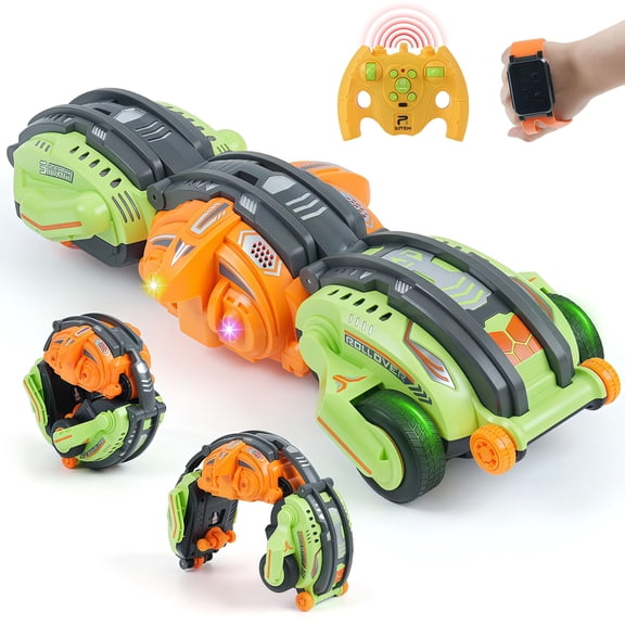 2.4GHz RC Stunt Car, 360° Rotating Deformation Vehicle with Gesture & Watch Control, All-Terrain Remote Control Deformed Car for Adults & Teens