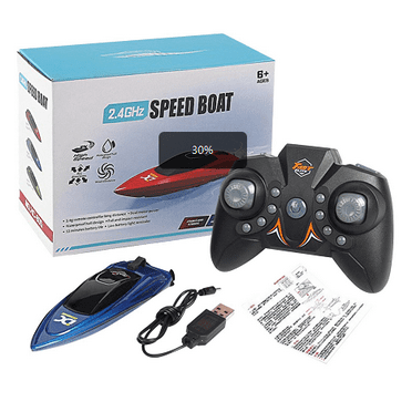 2.4GHz Remote Control Boat, 22+ MPH RC Jet Boats, for Adults Kids Enthusiasts, Fast Speed Racing Boat for Lake, River, Pool (Red)