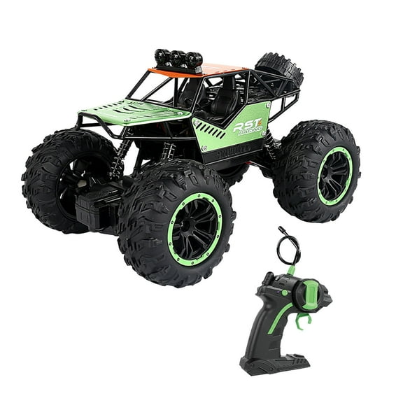 2.4GHz Remote Control Car 1:18 Scale Off-Road RC Truck, 4WD High-Speed Climbing Vehicle with Shock Absorbers, Anti-Collision & Non-Slip Tires for Kids Adults, Racing on Sand Grass Terrain