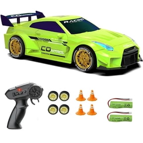 2.4GHz Remote Control Drift Car, High Speed RC Racing Car with LED Lights & Laser Gradient Body, 2 Rechargeable Batteries RC Car Ages 6-12+