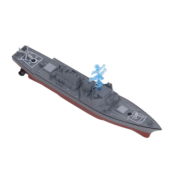 2.4GHz Remote Control Mini Simulation Warship Boat, Navy Grey Military RC Toy (10.6 inches / 27.0 cm)