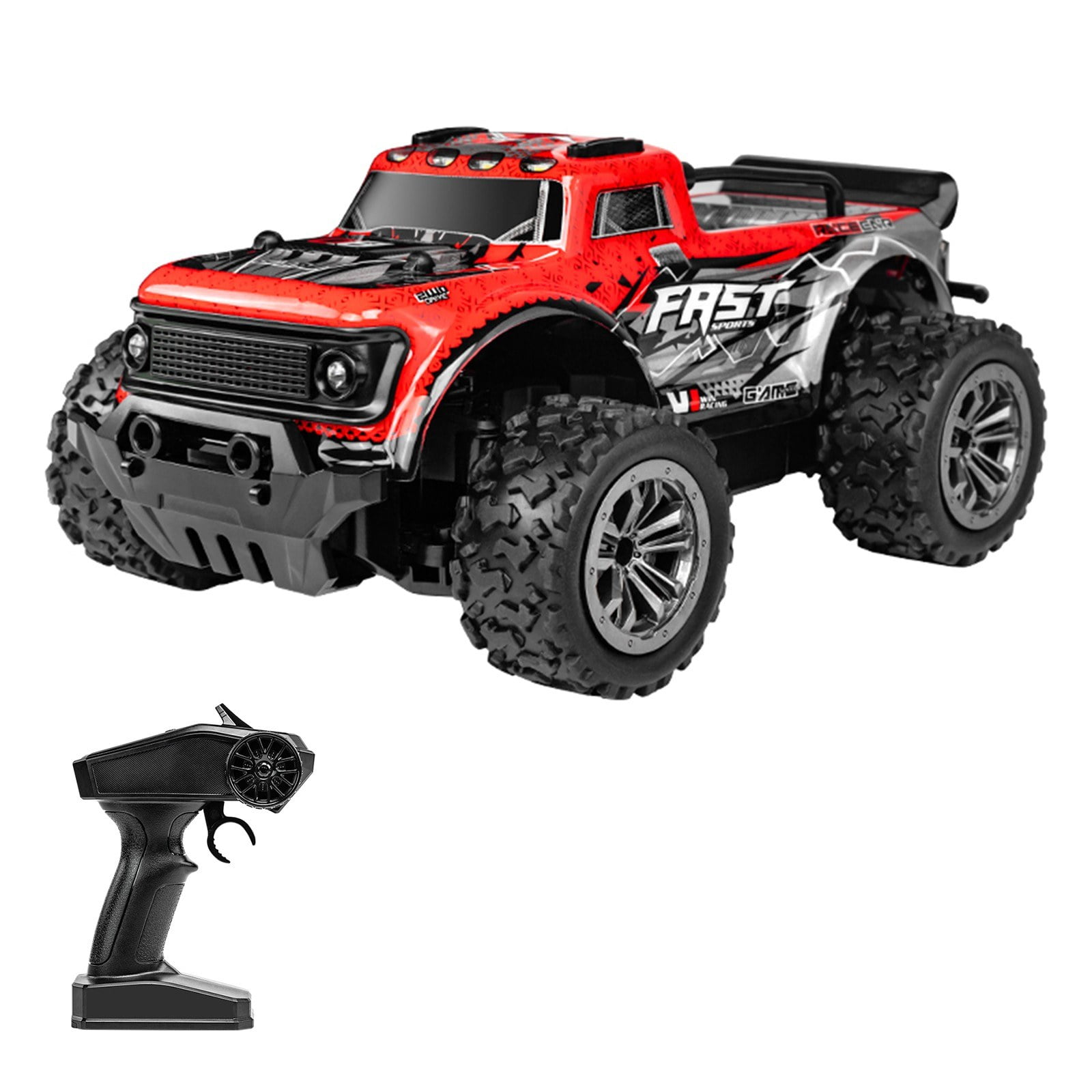 2.4GHz Remote Control Short Truck 25KM/H Off Road Car with LED Light