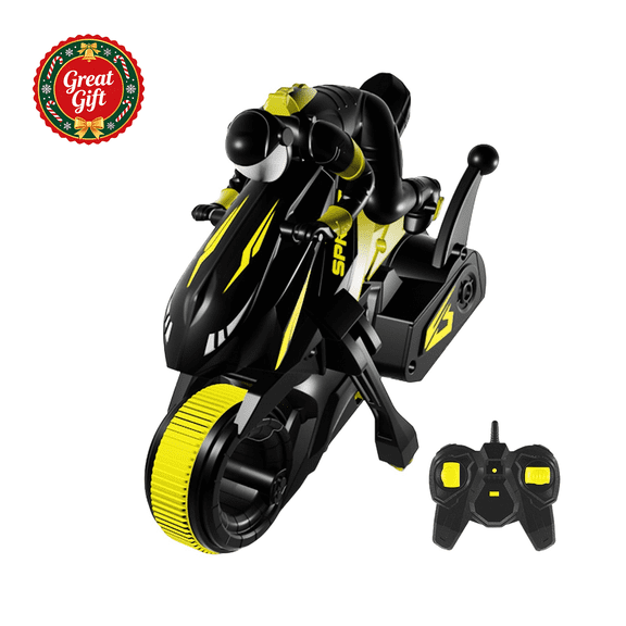 2.4GHz Remote Control Stunt Motorcycle, High Speed RC Racing Motorbike with One Wheel Driving, Rechargeable Kids Electronic Play Toy, Christmas Birthday Holiday Gift for Boys Girls Ages 6 and Up