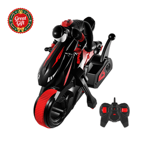2.4GHz Remote Control Stunt Motorcycle, High Speed RC Racing Motorbike with One Wheel Driving, Rechargeable Kids Electronic Play Toy, Christmas Birthday Holiday Gift for Boys Girls Ages 6 and Up