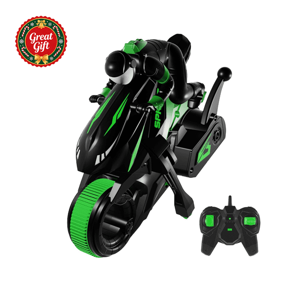 2.4GHz Remote Control Stunt Motorcycle, High Speed RC Racing Motorbike with One Wheel Driving, Rechargeable Kids Electronic Play Toy, Christmas Birthday Holiday Gift for Boys Girls Ages 6 and Up