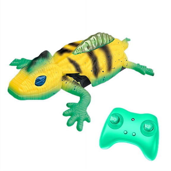 2.4GHz Remote Control Wall-Climbing Lizard - Dynamic Crawling Model with LED Lights, for Indoor Interest