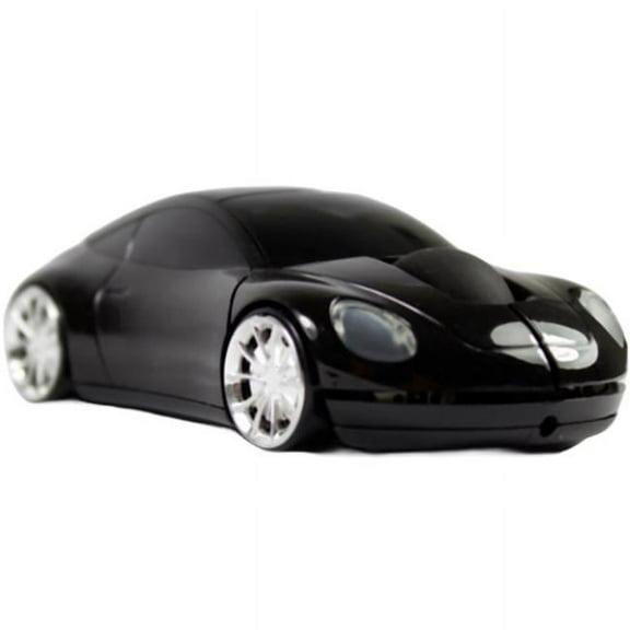 2.4GHz Wireless Car Shape Optical Mouse USB Receiver - Black