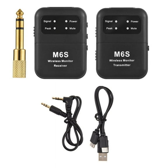 2.4GHz Wireless Earphone Monitor Transmission System Rechargeable IEM Transmit Receiver Mono/Stereo Switch