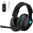 thumbnail image 1 of 2.4GHz Wireless Gaming Headset for PC, PS4, PS5, Mac, Nintendo Switch, Bluetooth 5.2 Gaming Headphones with Noise Canceling Microphone, Stereo Sound, ONLY 3.5mm Wired Mode for Xbox Series-Black, 1 of 9