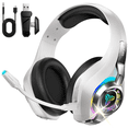thumbnail image 1 of 2.4GHz Wireless Gaming Headset for PS4/PS5/Xbox/Switch/PC, Bluetooth Over Ear Headphones with ENC Noise Cancelling Mic,7.1 Stereo Surround Sound, 40mm Drivers, RGB Light, 45H Battery Gaming Headphone, 1 of 11