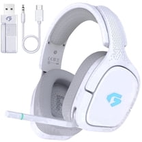Captain 700 Pro Gaming Headset for PS5, PS4,PC,Switch, Wireless gaming Headphones with Noise-Canceling Flip Mic,3.5mm Wired Mode for Xbox Series, LED Light,White