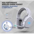 thumbnail image 1 of Captain 700 Pro 2.4GHz Wireless Gaming Headset for PS4/PS5/Switch/PC, Wireless gaming Headphones with Noise-Canceling Flip Mic, 3.5mm Wired Mode for Xbox Series,LED Light,White, 1 of 9