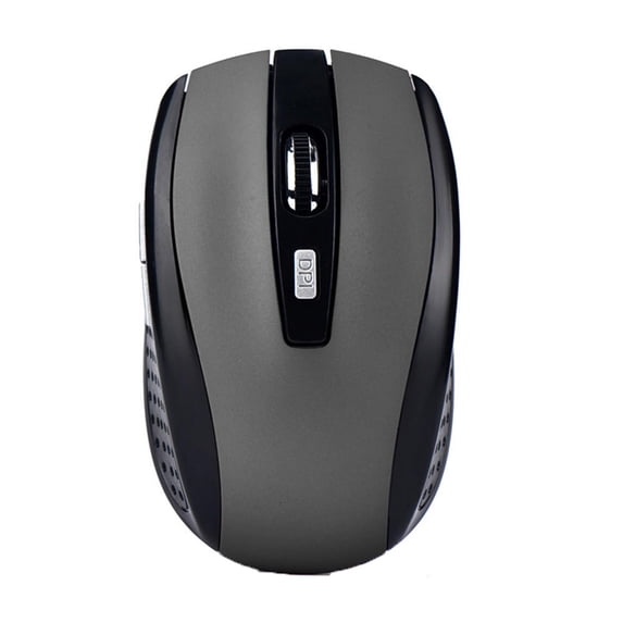 2.4GHz Wireless Gaming Mouse 6 Programmable Buttons Ergonomic Optical Computer Mouse USB Nano Receiver Adjustable DPI Wireless Mice for Laptop PC Desktop Office Gaming Grey