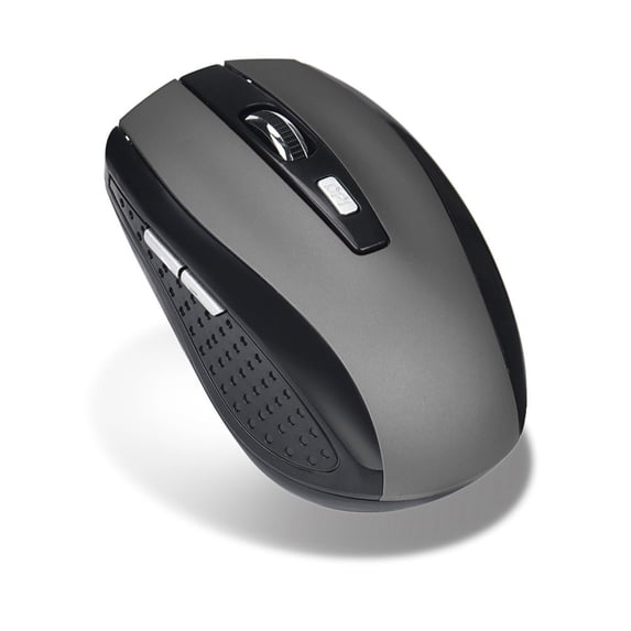 2.4GHz Wireless Gaming Mouse Pro Gamer Mouse 2000DPI 6 Buttons USB Receiver Mouse 10M Range PC Laptop Desktop Optical Mouse 3.94x2.36x1.38in Red Gaming Mouse(Gray)