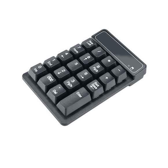2.4GHz Wireless Keyboard Mini USB Numeric Keypad 19 Keys Number Pad Numpad Receiver for Accounting Laptop PC Computer(A)