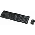 thumbnail image 1 of 2.4GHz Wireless Keyboard and Mouse Combo Set, Quiet and Compact US Layout, Plug and Play, Unifying USB Receiver, Black, 1 of 4