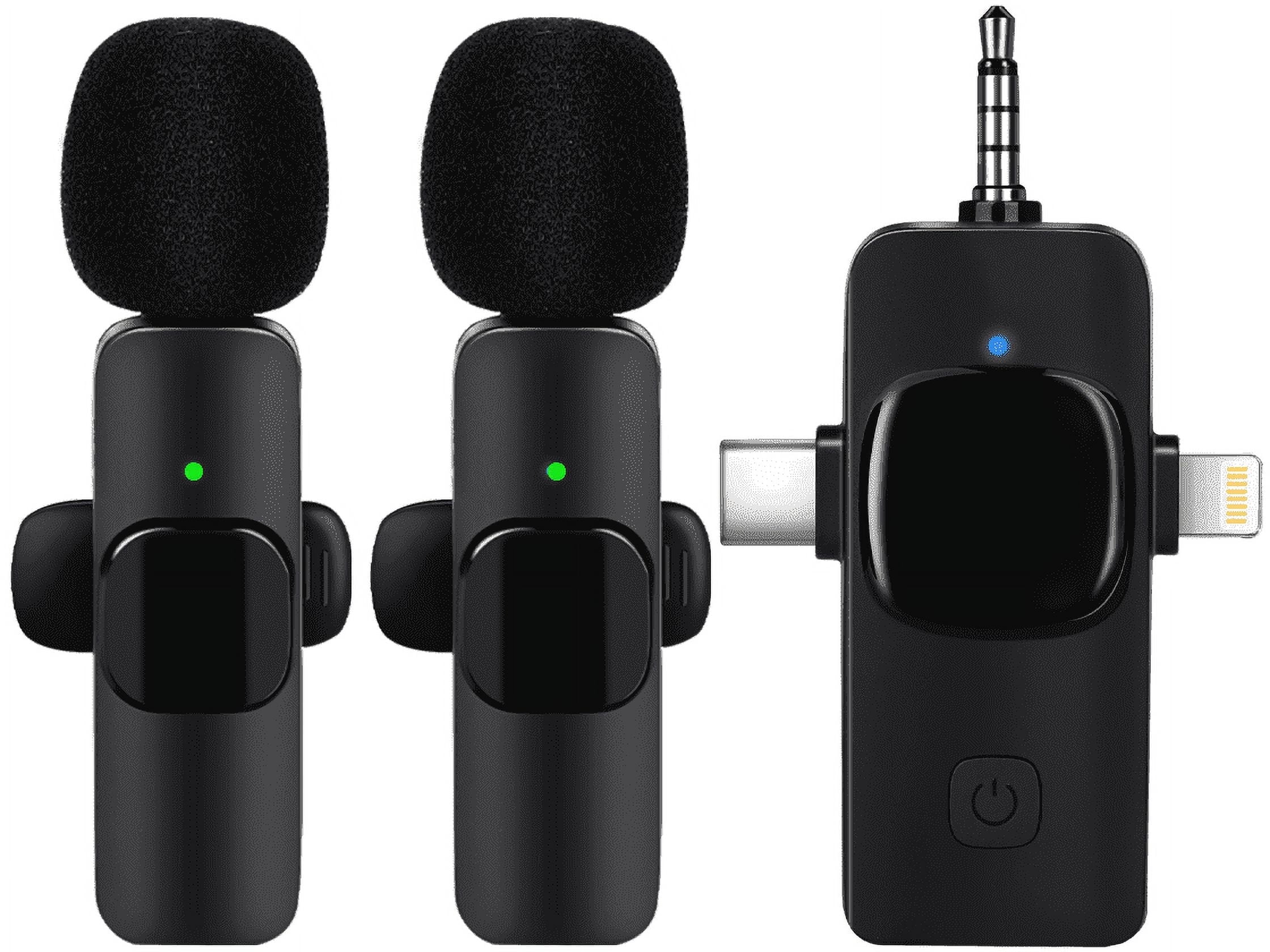 2.4GHz Wireless Lavalier Microphone, Portable Mini Mic with High-Quality Materials & Smart Chip for Audio/Video Recording