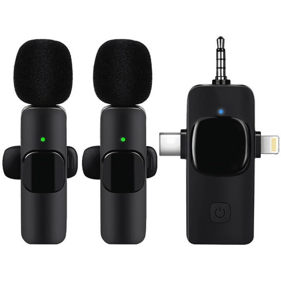 2.4GHz Wireless Lavalier Microphone, Portable Mini Mic with High-Quality Materials & Smart Chip for Audio/Video Recording