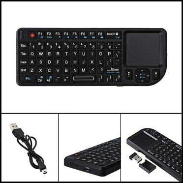 2.4GHz Wireless Mini Touchpad Keyboard with IR Light Keyboard Rechargeable Ultra-Thin Mini USB Backlit Keyboard