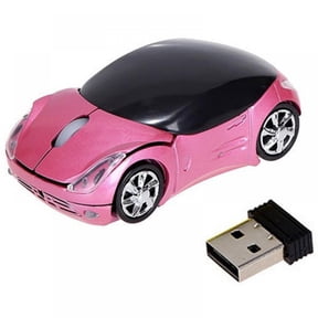 2.4GHz Wireless Mouse Cool 3D Sport Car Shape Ergonomic Optical Mice with USB Receiver for PC Laptop Computer Kids Girls Small Hands