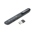 thumbnail image 1 of 2.4GHz Wireless PowerPoint Clicker Remote Controller Flip Pen Pointer Handheld PPT Presenter Unibody 10m Controlling Range black, 1 of 6