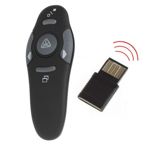 2.4GHz Wireless Presentation Clicker, 328ft Long-Range PowerPoint Remote with Red Laser for Teachers