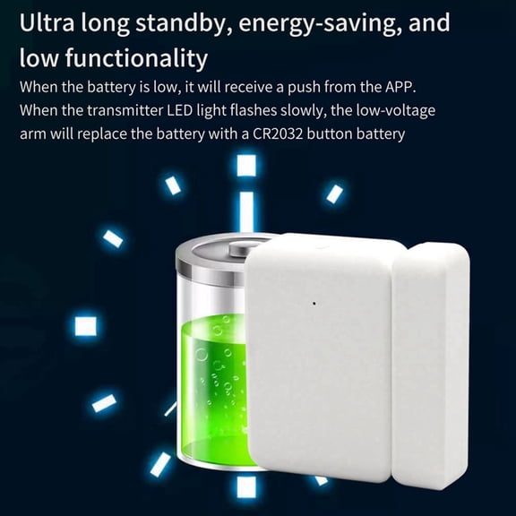 2X 2.4GHz Wireless TTLOCK Door Sensor Door Contact Detection Open Close Status Works with TTLOCK App Smart Locks