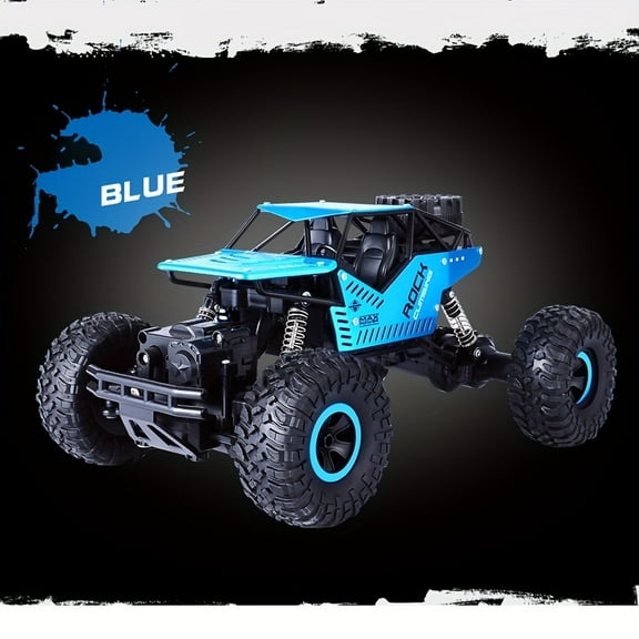 2.4Ghz 4WD RC Off-Road Racing Rover Car, 1:16 Remote Control Limbing Vehicle Highway Car, All Terrain Off-Road Monster Truck With Big Wheel, 20 KM/H Rc  With Rechargeable Battery And USB