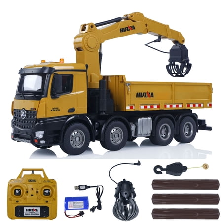 2.4Ghz HUINA 1538 1/14 RC Timber Grab Truck Dumper Remote Control Model Toy Vehicles Battery