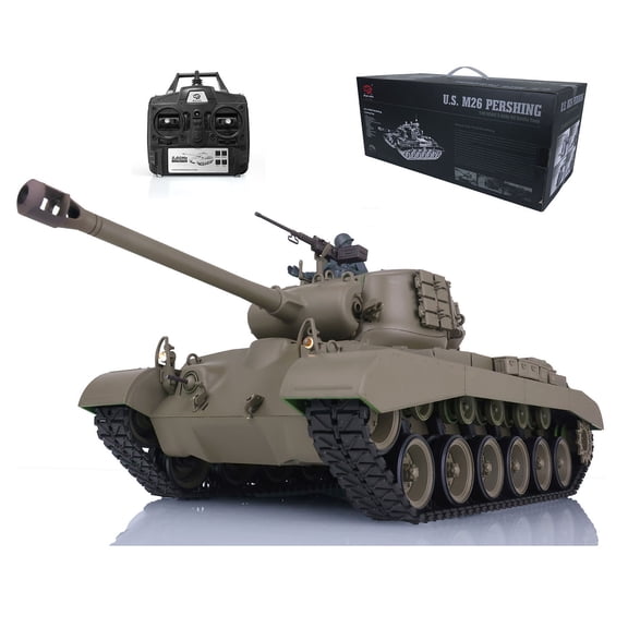 2.4Ghz Henglong 1/16 Scale 7.0 Plastic Ver M26 Pershing RTR RC Tank Model 3838