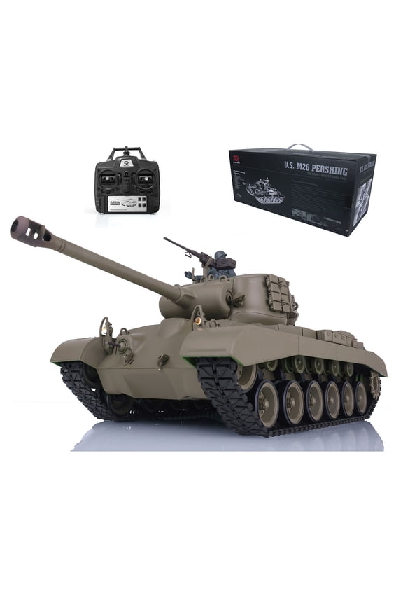 2.4Ghz Henglong 1/16 Scale 7.0 Plastic Ver M26 Pershing RTR RC Tank Model 3838