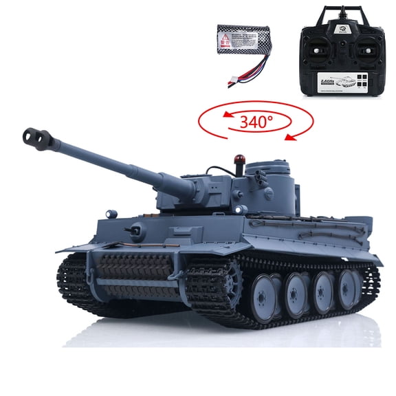 2.4Ghz Henglong 1/16 Scale TK7.0 Plastic Ver German Tiger I BB IR RTR RC Tank 3818 Model