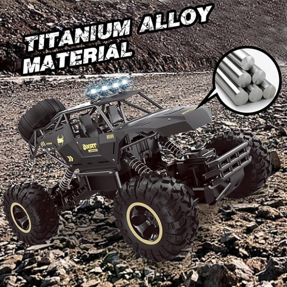 2.4Ghz RC Monster Truck - ABS Chassis & Aluminum Frame, 20km/h Speed & 45 °   Climb Capability (Dual Batteries)
