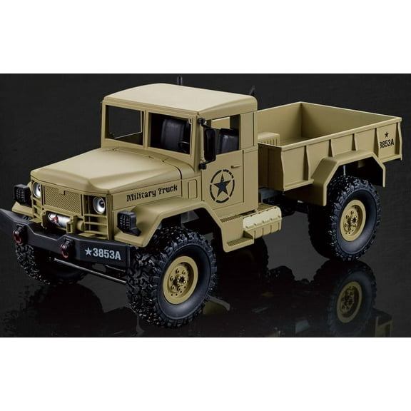 2.4Ghz Radio Control 1/16 4X4 R/C High-Imitation U.S. Military Truck Off-Road Crawler (Yellow)