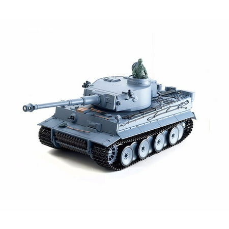 2.4Ghz Radio Remote Control 1/16 German Tiger I RC Airsoft Battle Tank w/Sound & Smoke R/C RTR