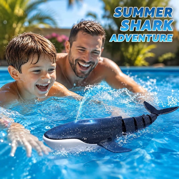 2.4Ghz Remote Control Whale Toys for Boys Kids, 1:18 Scale High Simulation Whale for Pool, Electric RC Whales Fish Toys with Light & Spray Water Function for 4 5 6 7 8 9 Year olds Kid Boys,Grey